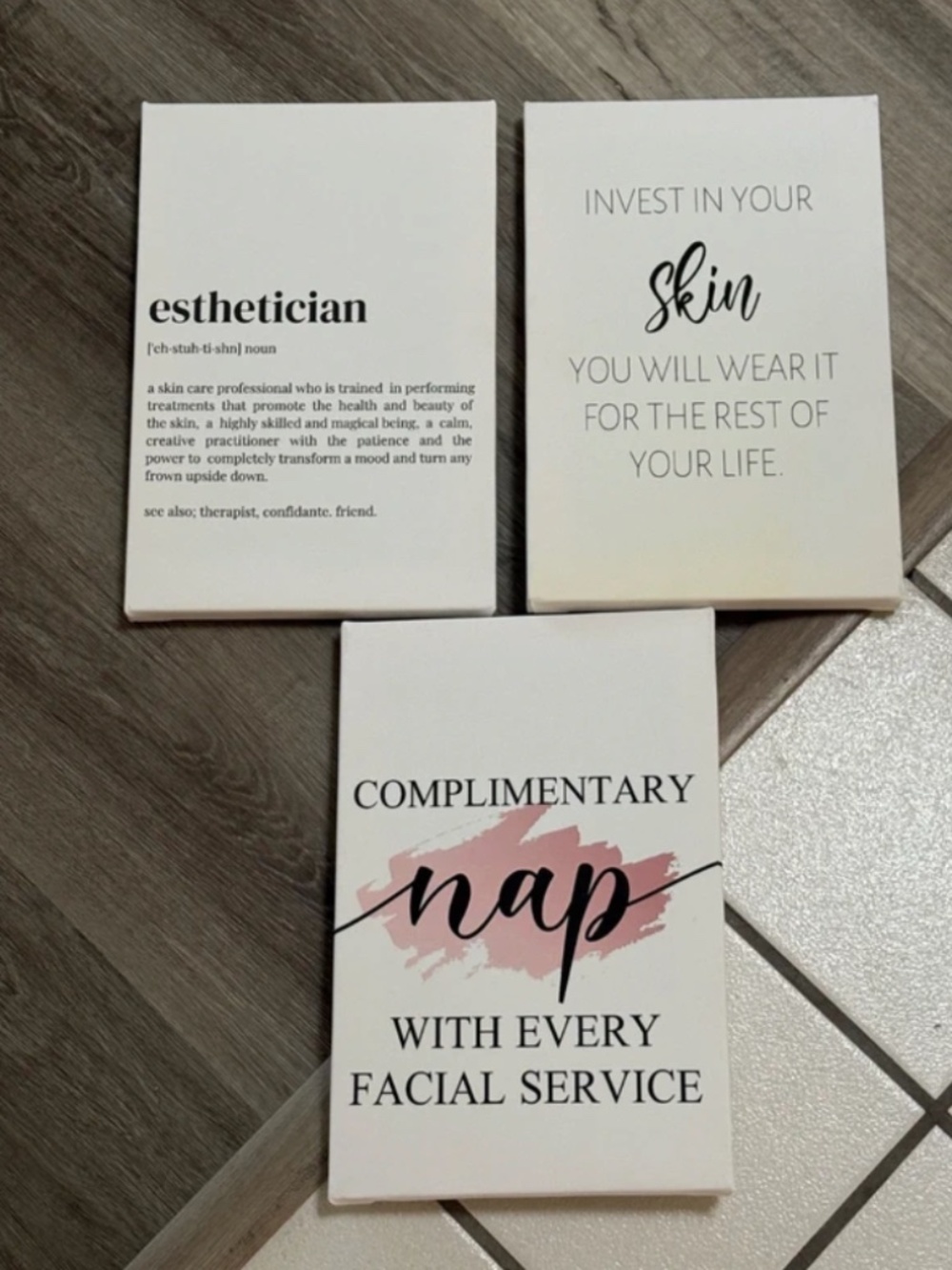 Esthetician Signs (3)